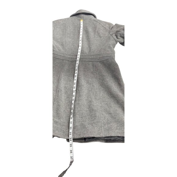Anne Klein Sophisticated Gray Wool-Blend Button-Up Winter Coat Womens Size 8 - Picture 13 of 14